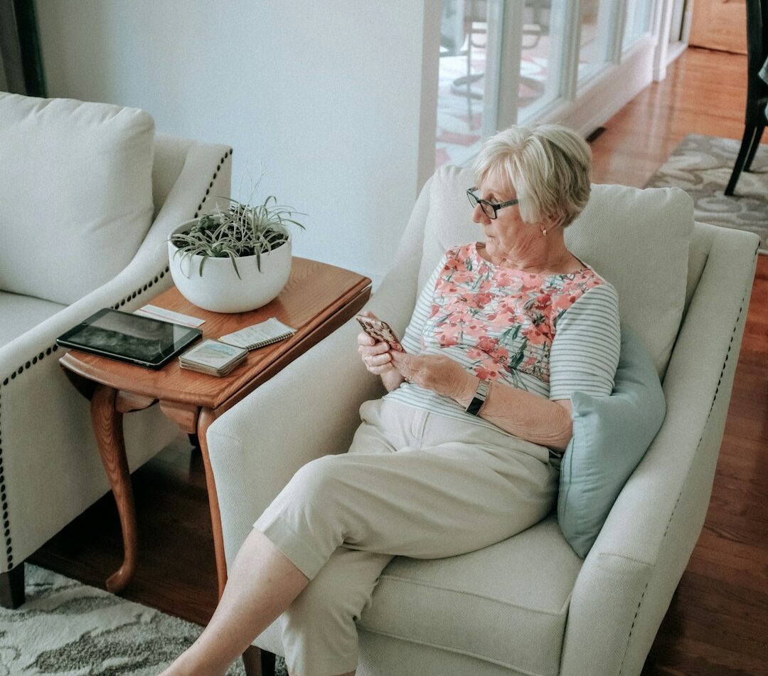 a person sitting in a chair