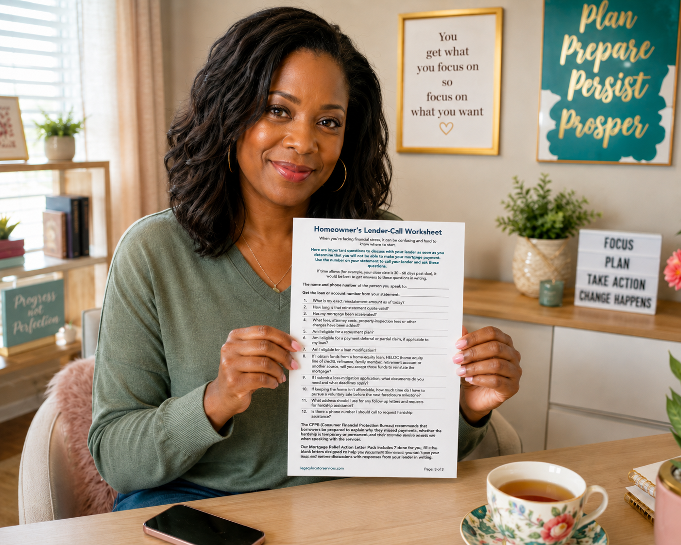 Homeowner's Lender Call Worksheet