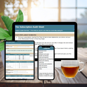 The Subscription Audit Sheet